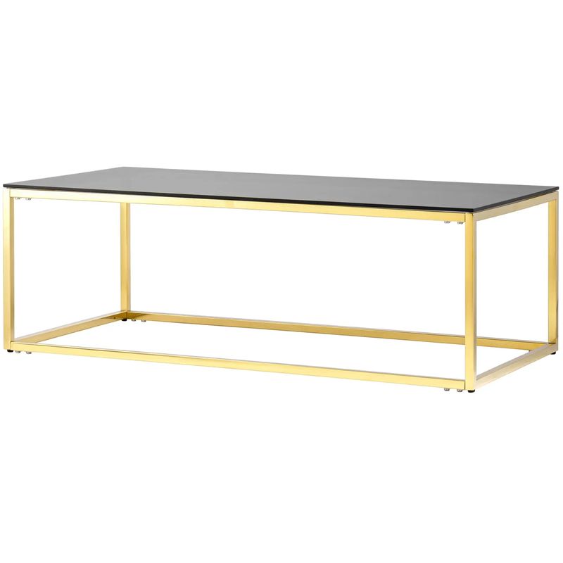 Столик кофейный Cassiani Collection Gold Золотой Стекло Смок в Брянске | Loft Concept 