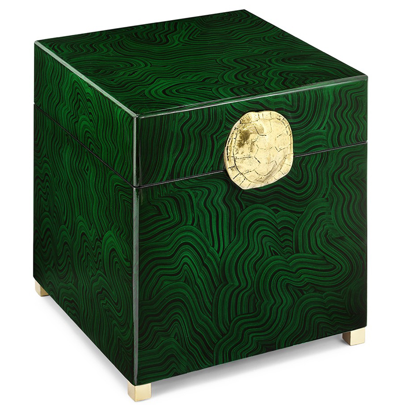 Шкатулка BOX MALAKRIZIA TALL Малахит (зеленый) Латунь Шкатулка BOX MALAKRIZIA TALL Малахит (зеленый) Латунь в Брянске | Loft Concept