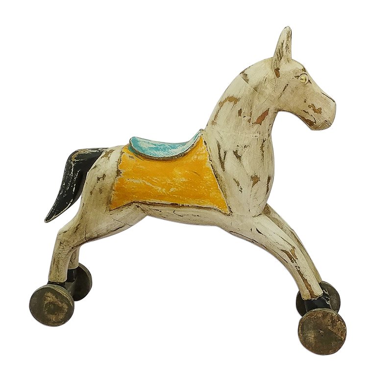 Статуэтка Wooden Horse Желтый Белый Статуэтка Wooden Horse Желтый Белый в Брянске | Loft Concept