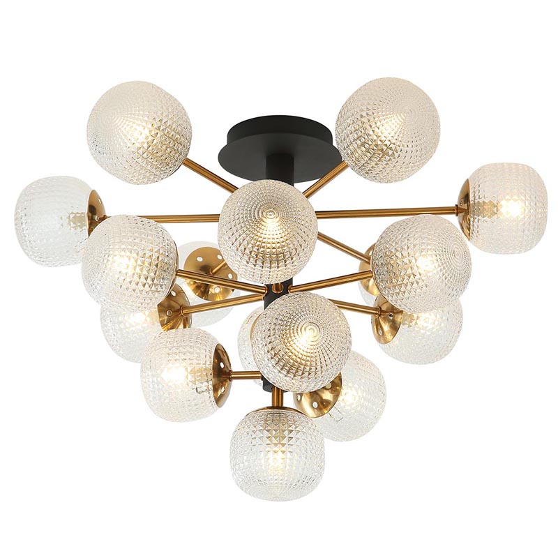 Потолочный светильник Barrett Ceiling Lamp matt Белое матовое стекло Латунь Потолочный светильник Barrett Ceiling Lamp matt Белое матовое стекло Латунь в Брянске | Loft Concept