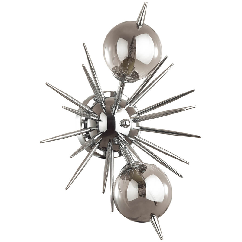 Бра Algot Sputnik Sconce Хром Стекло Смок в Брянске | Loft Concept 