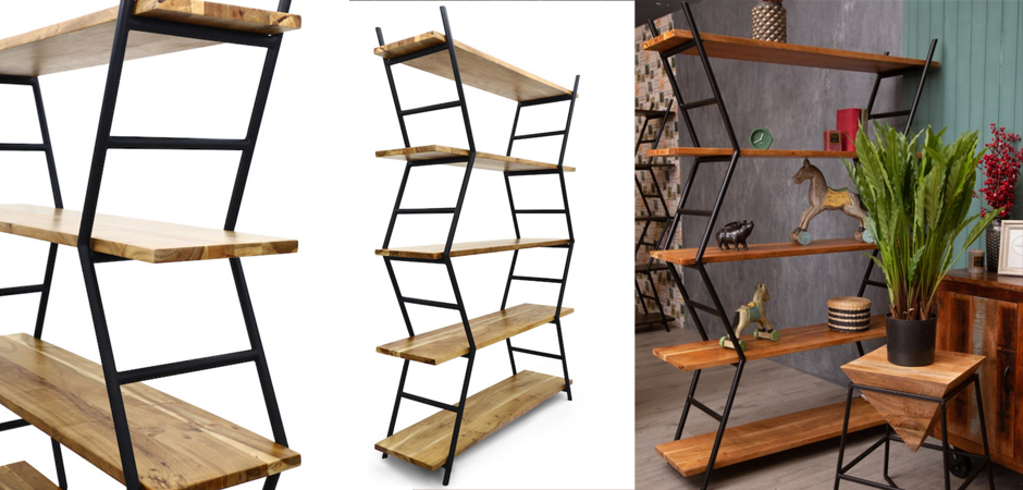 Стеллаж Industrial Zigzag Light Wood Стеллаж Industrial Zigzag Light Wood - Loft-Concept в Брянске