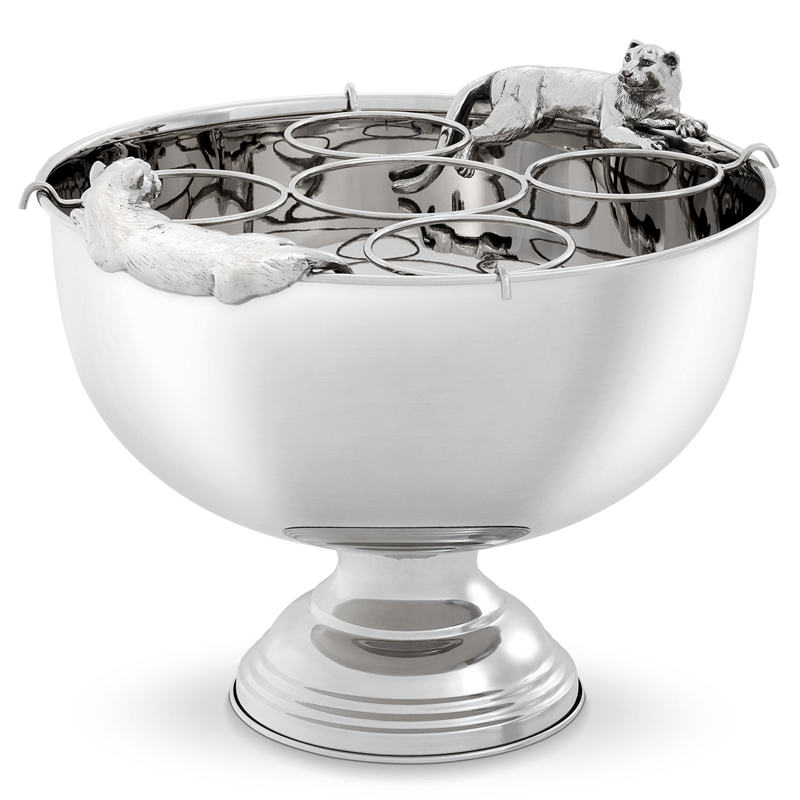 Ведерко для шампанского Eichholtz Champagne Cooler Jordan nickel Никель Ведерко для шампанского Eichholtz Champagne Cooler Jordan nickel Никель в Брянске | Loft Concept