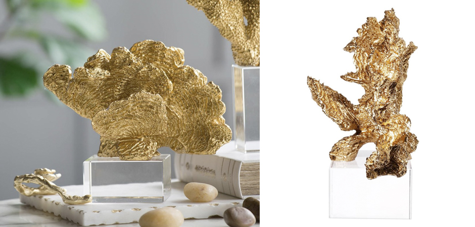 Статуэтка Gold Coral Fan Статуэтка Gold Coral Fan - Loft-Concept в Брянске