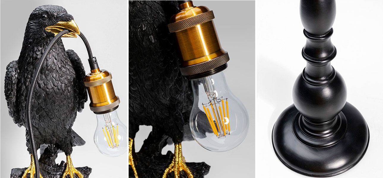 Настольная лампа Ворон Black Raven - фото №3
