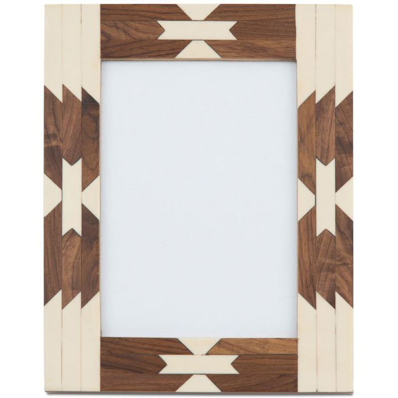 Фоторамка кость Beige Indian Wood Bone Inlay photo frame Бежевый Коричневый в Брянске | Loft Concept 