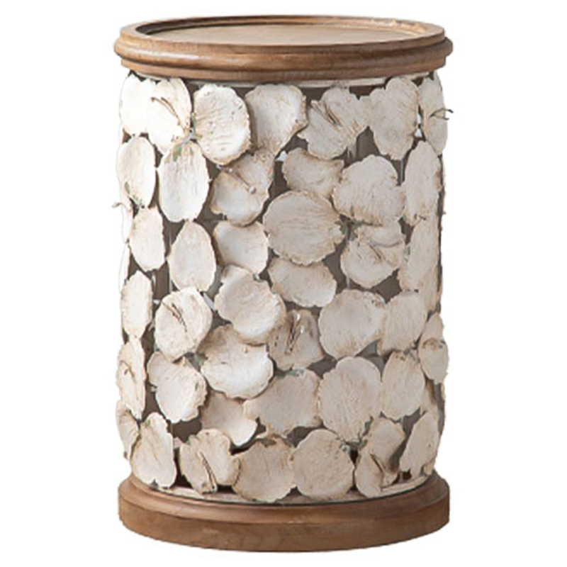 Приставной стол Metal Petals Side Table Бежевый Древесина Приставной стол Metal Petals Side Table Бежевый Древесина в Брянске | Loft Concept