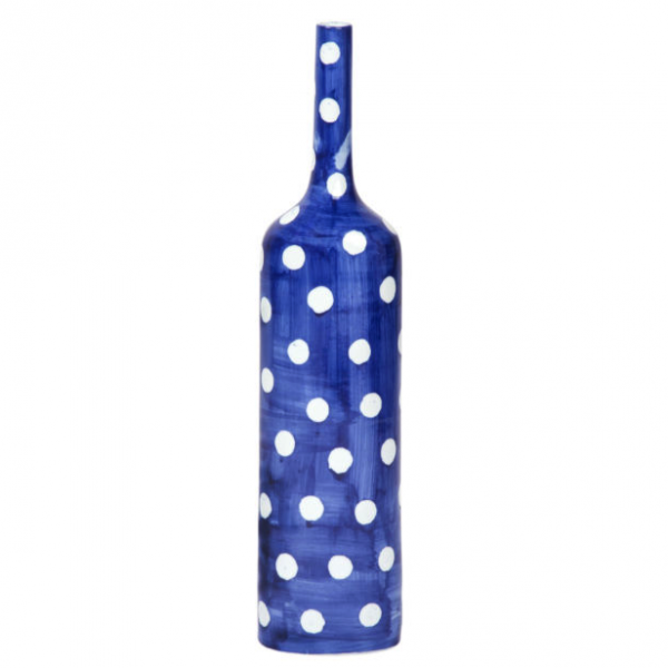 Ваза-бутылка blue & white ornament Point Bottle Синий Белый Ваза-бутылка blue & white ornament Point Bottle Синий Белый в Брянске | Loft Concept