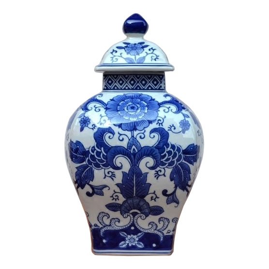 Ваза с крышкой Dark Blue Pattern Светло-голубой Ваза с крышкой Dark Blue Pattern Светло-голубой в Брянске | Loft Concept