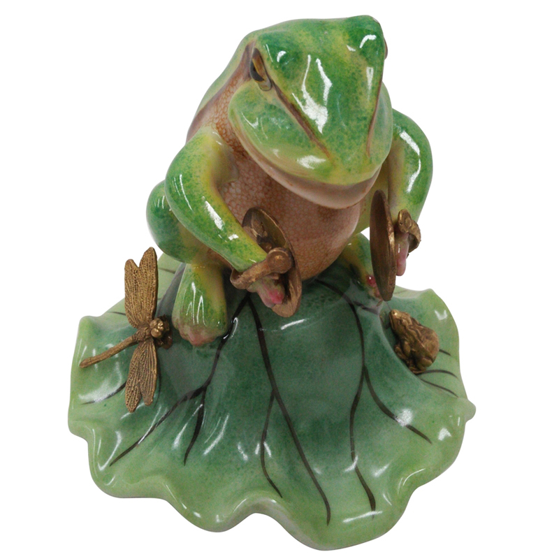 Статуэтка Frog Drummer Зеленый Золотой Статуэтка Frog Drummer Зеленый Золотой в Брянске | Loft Concept