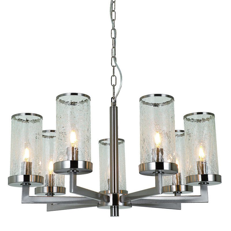 Люстра LIAISON ONE-TIER Chandelier 7 Silver Никель Прозрачное Стекло Люстра LIAISON ONE-TIER Chandelier 7 Silver Никель Прозрачное Стекло в Брянске | Loft Concept