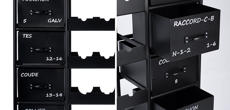 Винный стеллаж RADAGAST IRON WINE CHEST BLACK - фото №2