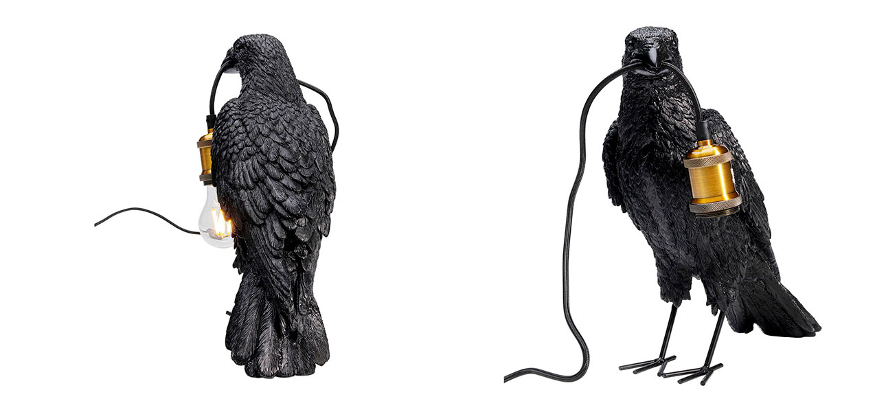 Настольная лампа Ворона Black Crow - фото №2