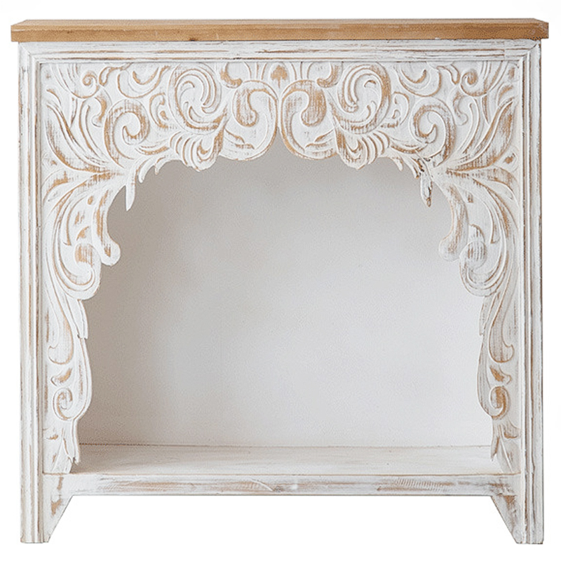 Консоль Indian Antique White Furniture Felicienne Console Древесина Белый Консоль Indian Antique White Furniture Felicienne Console Древесина Белый в Брянске | Loft Concept