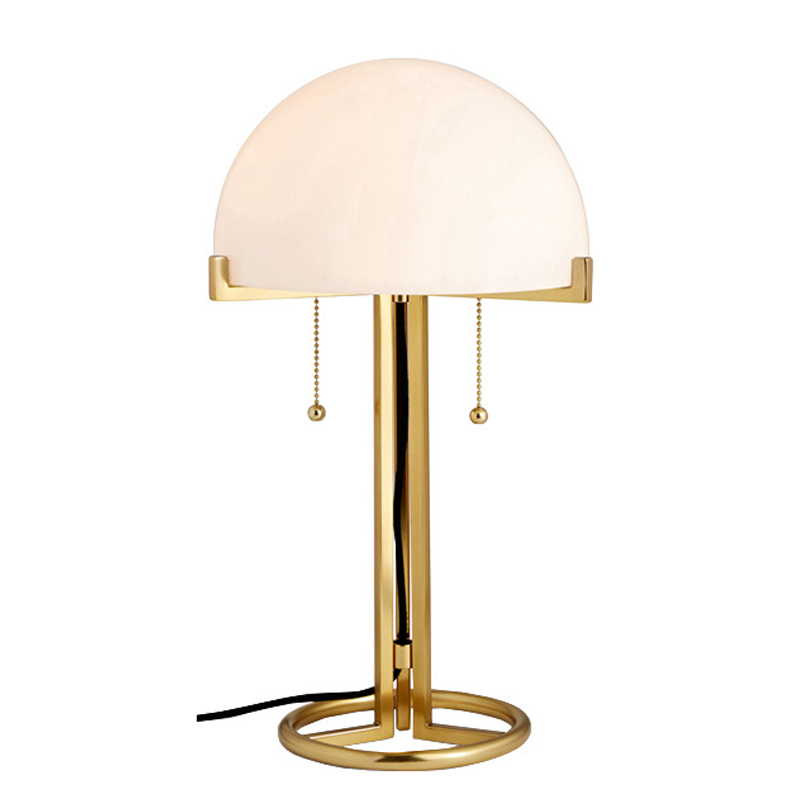 Настольная лампа White Dome Table Lamp Глянцевое золото Белый Настольная лампа White Dome Table Lamp Глянцевое золото Белый в Брянске | Loft Concept