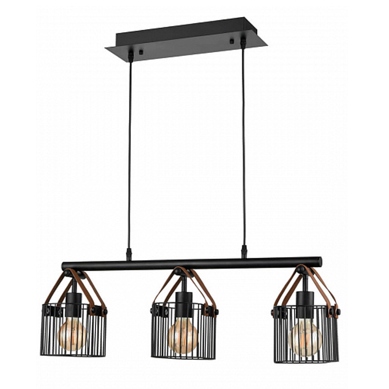 Люстра Cage Wire Color Linear black Черный Люстра Cage Wire Color Linear black Черный в Брянске | Loft Concept