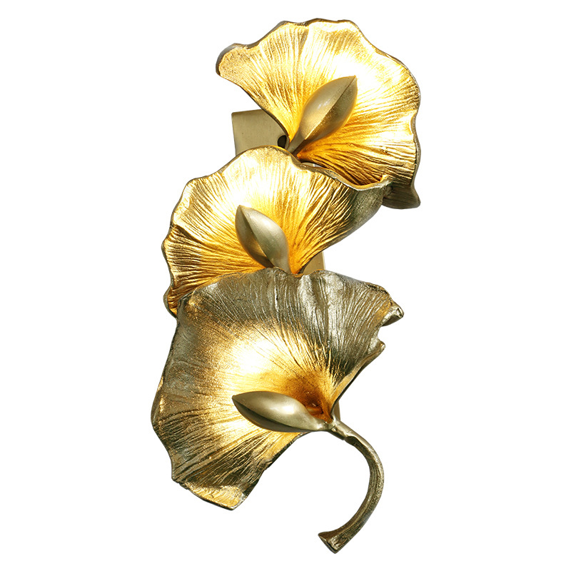 Дизайнерский настенный светильник Листья Гинкго Golden Ginkgo Leaves Золотой Дизайнерский настенный светильник Листья Гинкго Golden Ginkgo Leaves Золотой в Брянске | Loft Concept