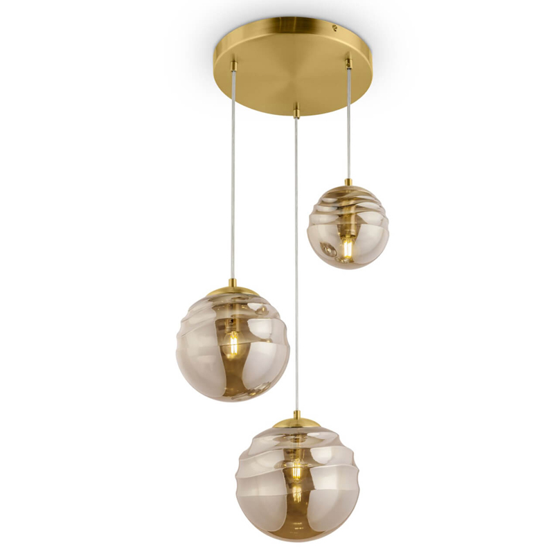 Люстра Oswald brass Латунь Янтарный Люстра Oswald brass Латунь Янтарный в Брянске | Loft Concept