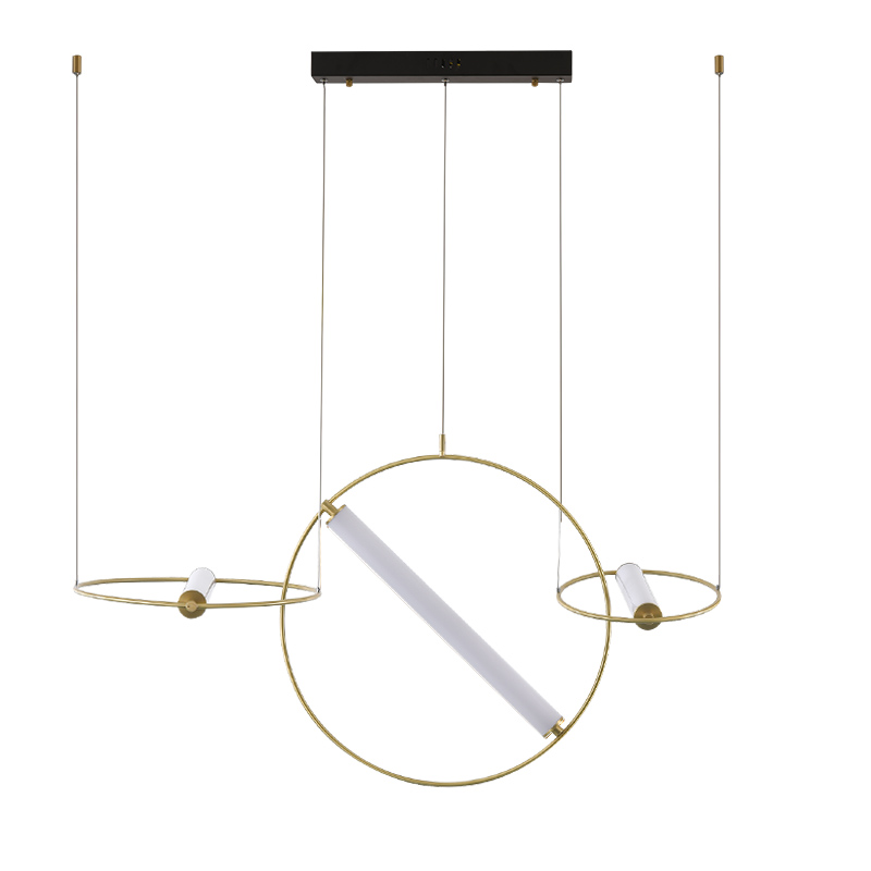 Люстра Diagonal Rings Белый Золотой Черный в Брянске | Loft Concept 