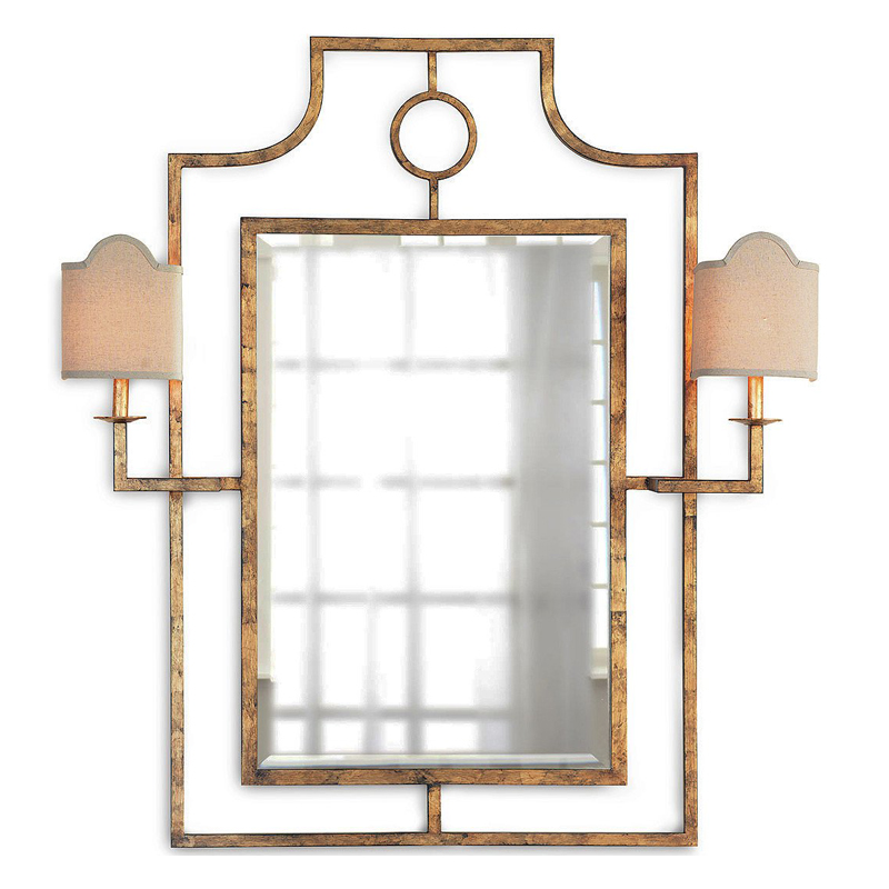 Зеркало с бра Mirror with Sconces Dairile Gold Золотой в Брянске | Loft Concept 