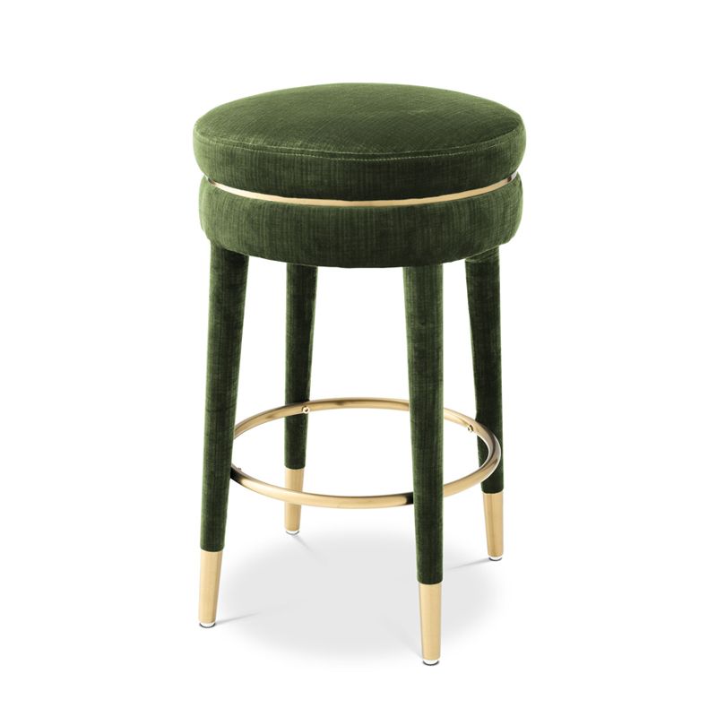 Полубарный стул Eichholtz Counter Stool Parisian green Зеленый Латунь Полубарный стул Eichholtz Counter Stool Parisian green Зеленый Латунь в Брянске | Loft Concept