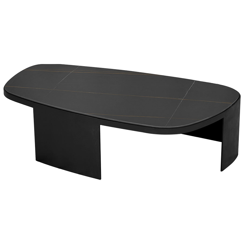 Кофейный стол с каменной столешницей Koch Coffee Table Черный Коричневый Кофейный стол с каменной столешницей Koch Coffee Table Черный Коричневый в Брянске | Loft Concept