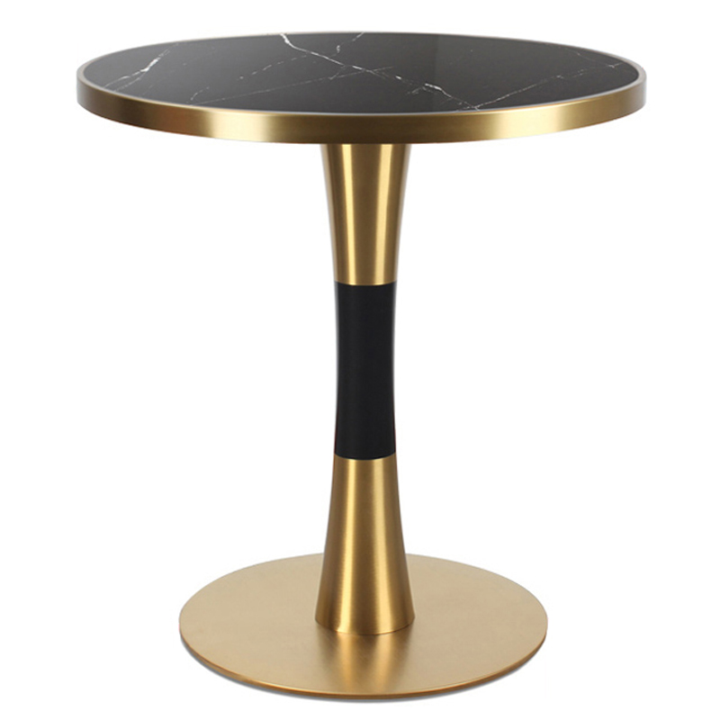 Обеденный стол Marit Table Circle Черный Латунь сатинированная Обеденный стол Marit Table Circle Черный Латунь сатинированная в Брянске | Loft Concept