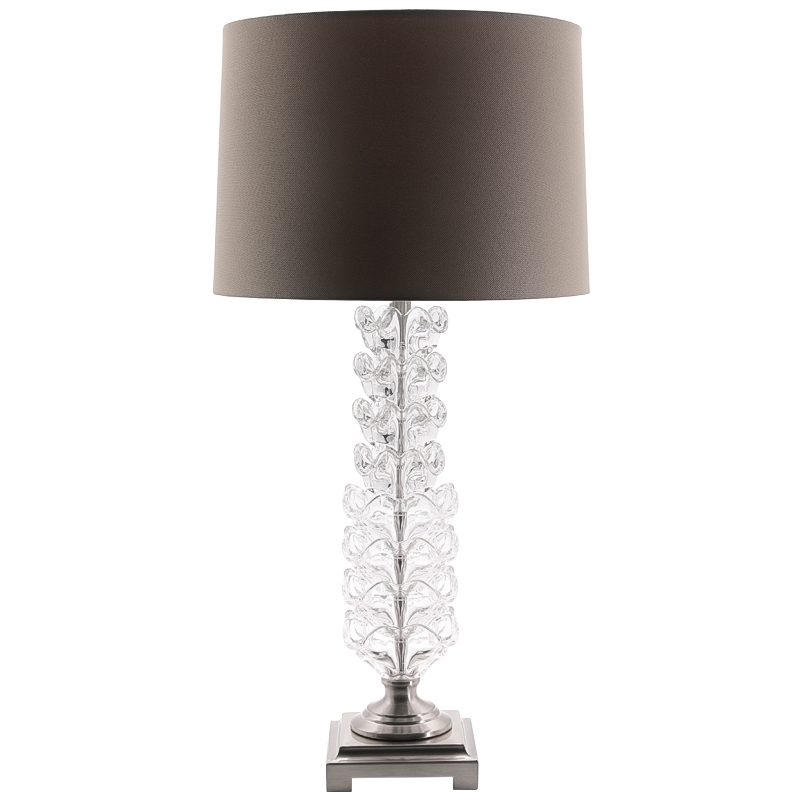 Настольная лампа Halbert Glass Table Lamp Прозрачный Коричневый Серебряный Настольная лампа Halbert Glass Table Lamp Прозрачный Коричневый Серебряный в Брянске | Loft Concept