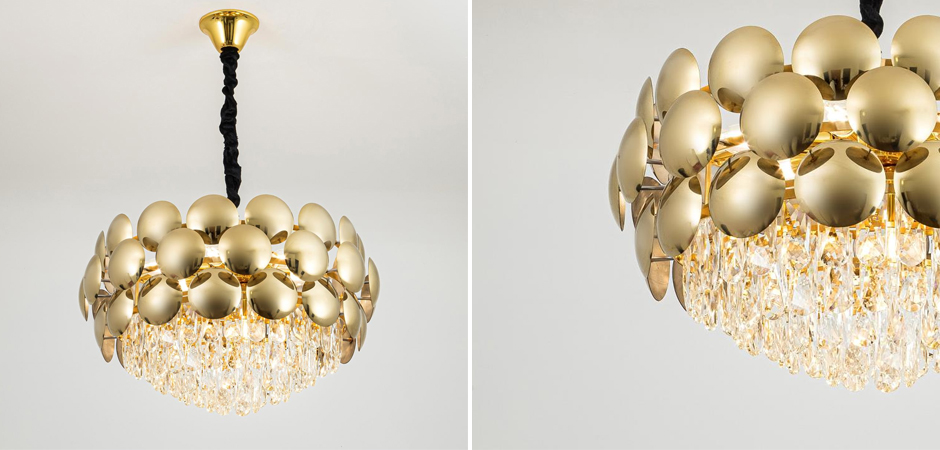 Люстра Egeskov Gold с Хрустальным Плафоном - Loft-Concept в Брянске