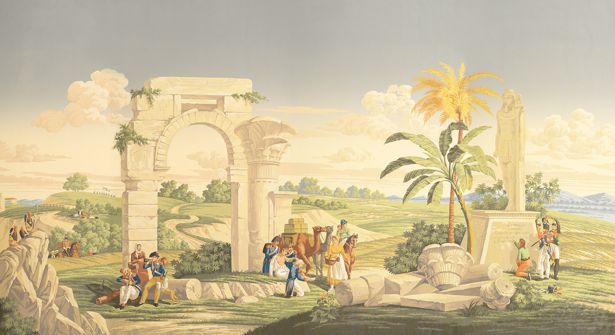 Обои ручная роспись Napoleon's Campaign in Egypt Papyrus on scenic paper Обои ручная роспись Napoleon's Campaign in Egypt Papyrus on scenic paper - постер Loft-Concept в Брянске