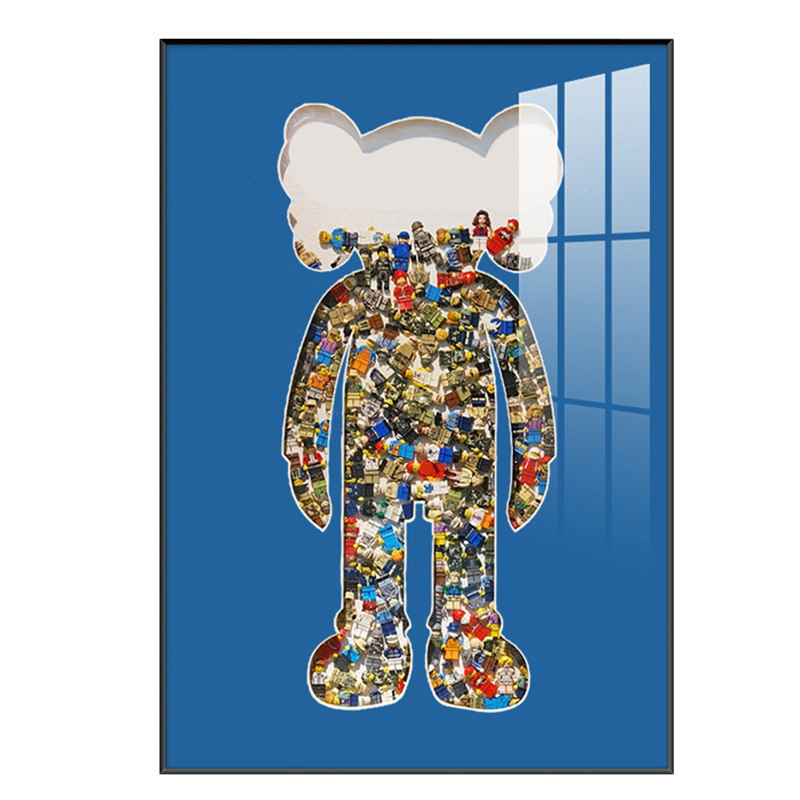 Постер Bearbrick Blue Мульти Постер Bearbrick Blue Мульти в Брянске | Loft Concept