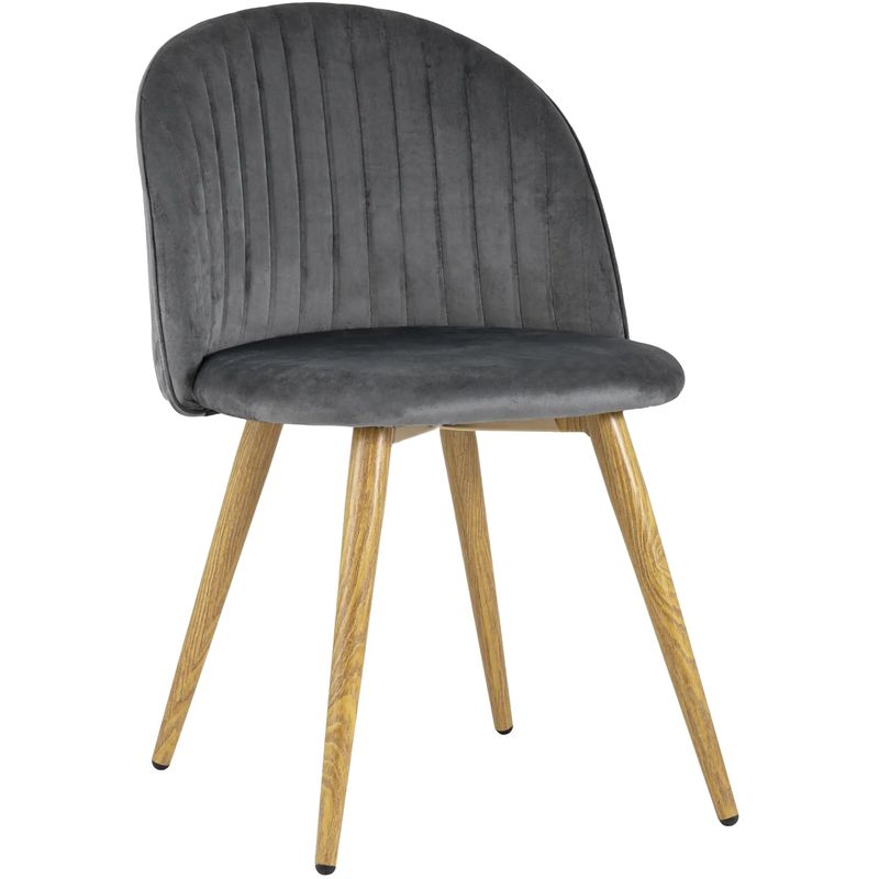 Стул Miruna Chair Серый Велюр Серый Древесина Стул Miruna Chair Серый Велюр Серый Древесина в Брянске | Loft Concept