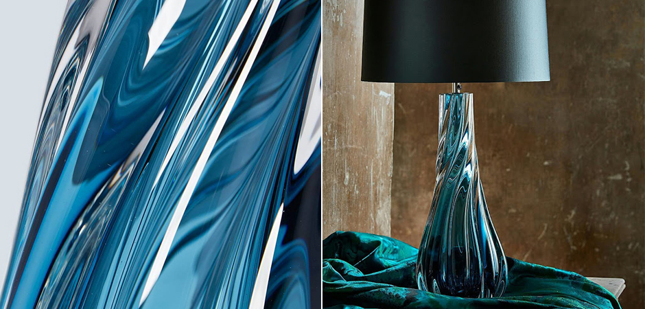 Настольная лампа Naiad Velvet Blue Table Lamp Настольная лампа Naiad Velvet Blue Table Lamp - Loft-Concept в Брянске