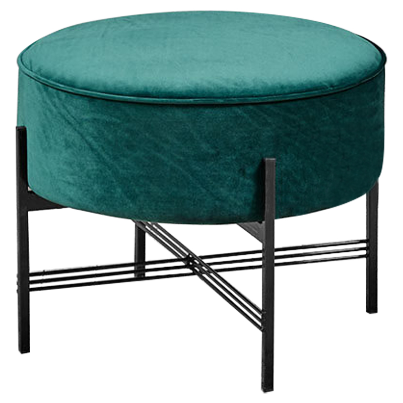 Пуф изумрудного цвета велюровый Sanjay Velour Pouf Emerald Изумрудный Черный Пуф изумрудного цвета велюровый Sanjay Velour Pouf Emerald Изумрудный Черный в Брянске | Loft Concept