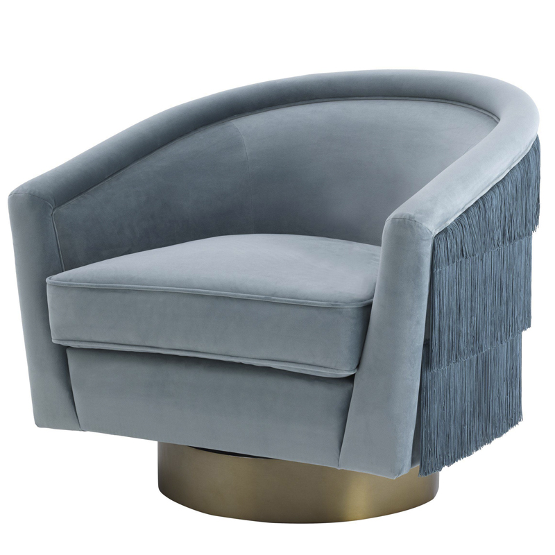 Кресло Eichholtz Swivel Chair Le Vante blue Голубой пастельный Матовая латунь Кресло Eichholtz Swivel Chair Le Vante blue Голубой пастельный Матовая латунь в Брянске | Loft Concept