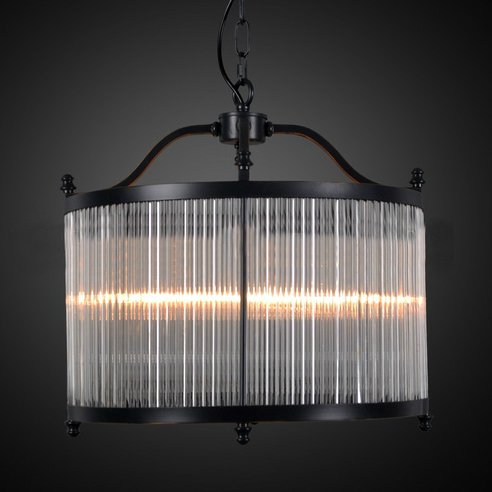 Люстра Glass Fringe Chandelier Round Черный Люстра Glass Fringe Chandelier Round Черный в Брянске | Loft Concept