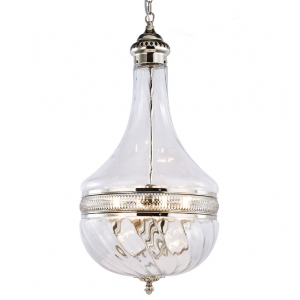 Люстра Capitol Hill Glass Pendant 30 Nickel Хром Люстра Capitol Hill Glass Pendant 30 Nickel Хром в Брянске | Loft Concept