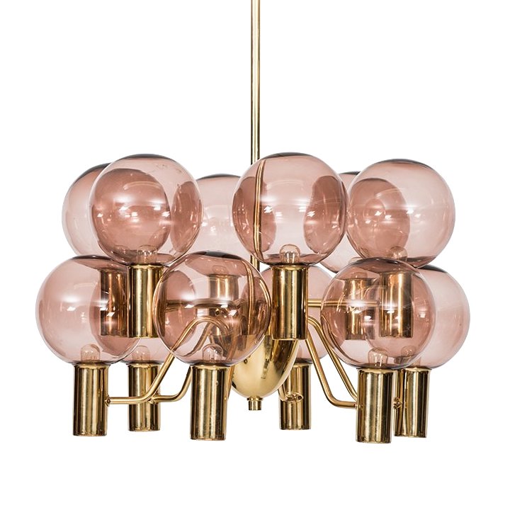 Люстра Hans-Agne Jakobsson Ceiling Lamps Глянцевое золото Розовый (Rose) в Брянске | Loft Concept 