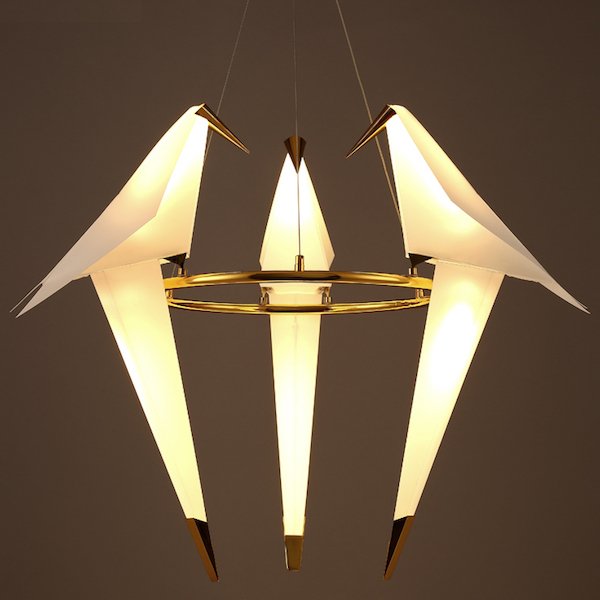 Люстра Origami Bird Chandelier 3 Бежево-серый Золотой в Брянске | Loft Concept 
