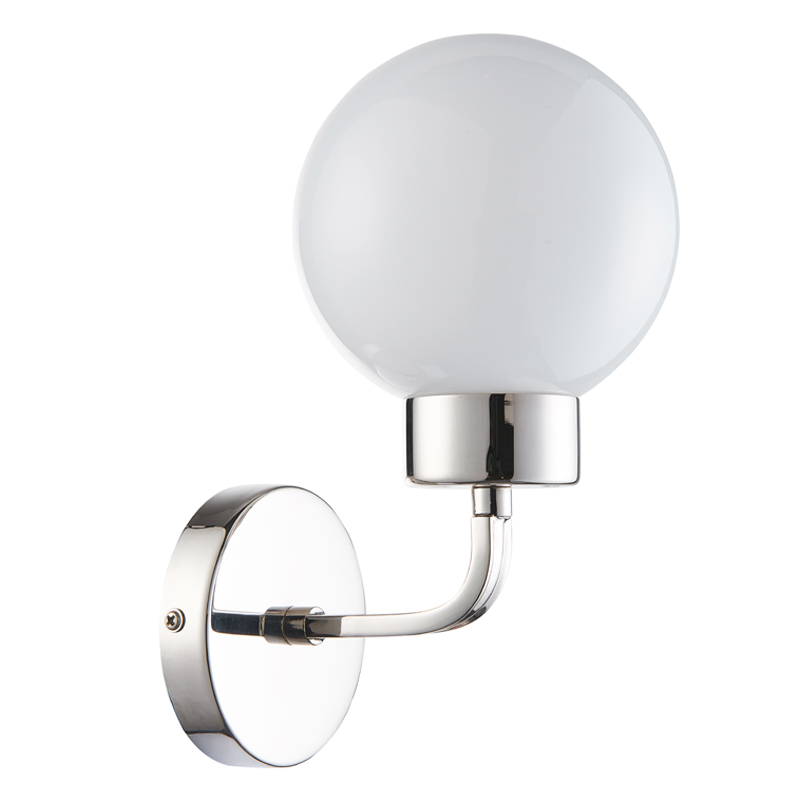 Бра Zibille Sconce nickel Никель Белое матовое стекло Бра Zibille Sconce nickel Никель Белое матовое стекло в Брянске | Loft Concept