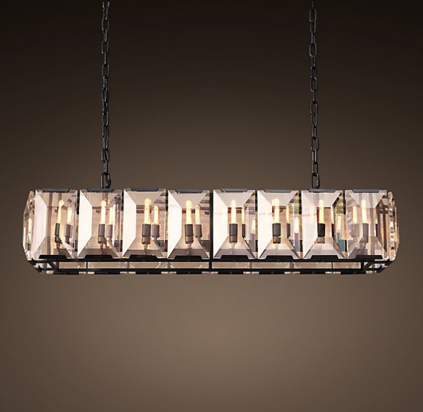 Люстра RH Harlow Crystal Square Chandelier 16 Черный Люстра RH Harlow Crystal Square Chandelier 16 Черный в Брянске | Loft Concept