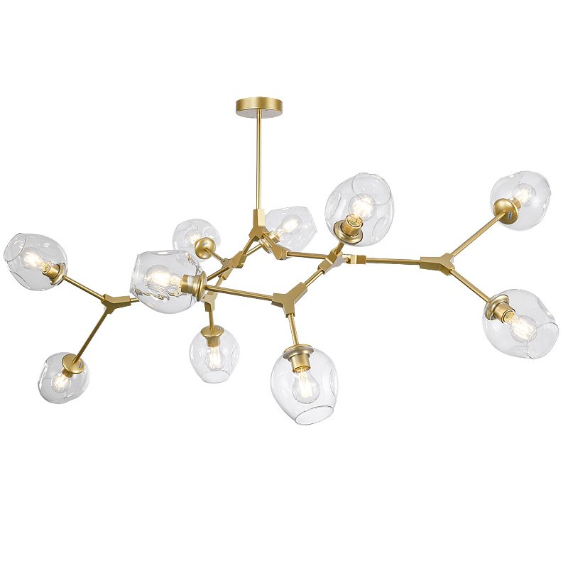Люстра Branching Bubble Chandelier Черный Золотой Люстра Branching Bubble Chandelier Черный Золотой в Брянске | Loft Concept