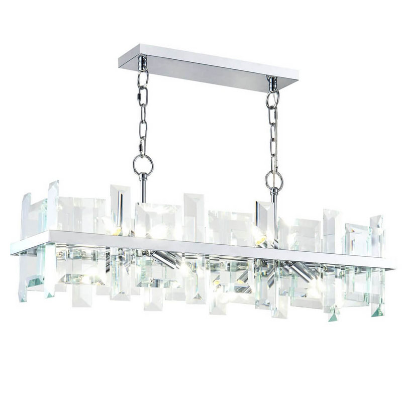 Люстра Harlow Crystal Square Chandelier chrome 8 Хром Люстра Harlow Crystal Square Chandelier chrome 8 Хром в Брянске | Loft Concept
