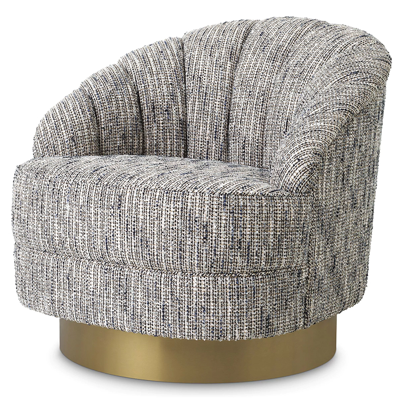 Кресло Eichholtz Swivel Chair Hadley Латунь Серый Кресло Eichholtz Swivel Chair Hadley Латунь Серый в Брянске | Loft Concept