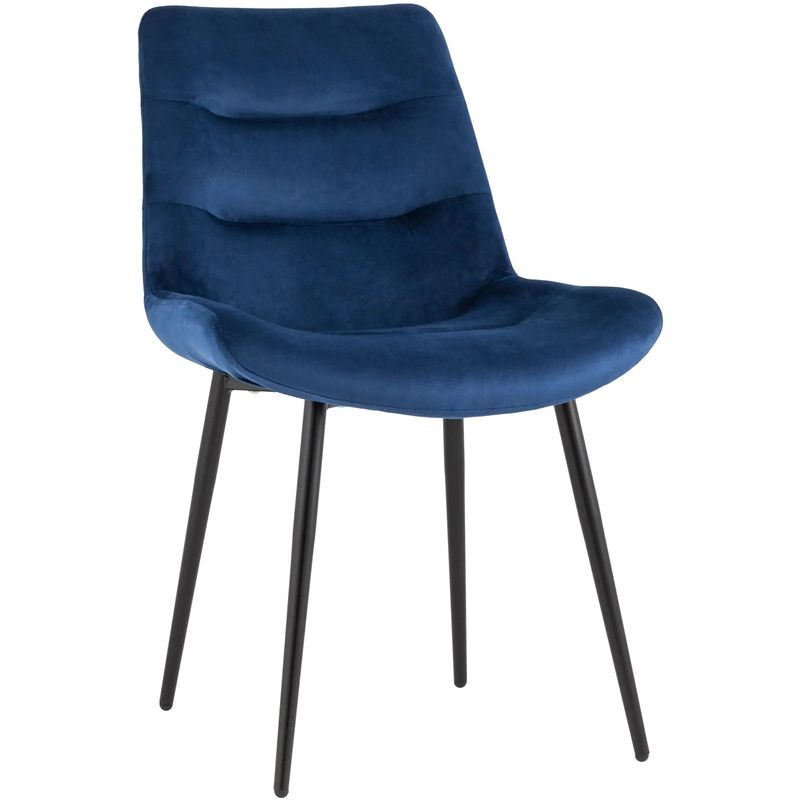 Стул Austin Chair Велюр Индиго Индиго Черный Стул Austin Chair Велюр Индиго Индиго Черный в Брянске | Loft Concept