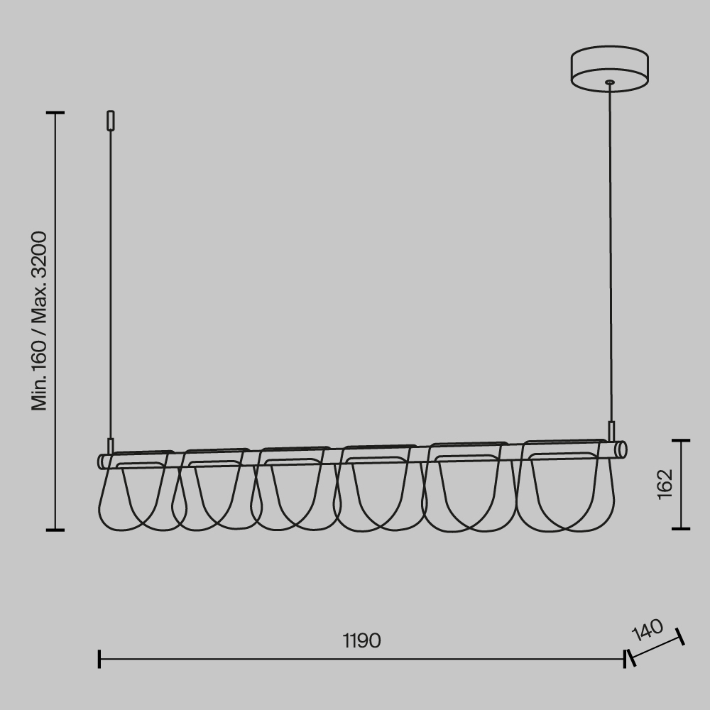 Люстра подвесная Fluffy 3000К 30Вт в Брянске