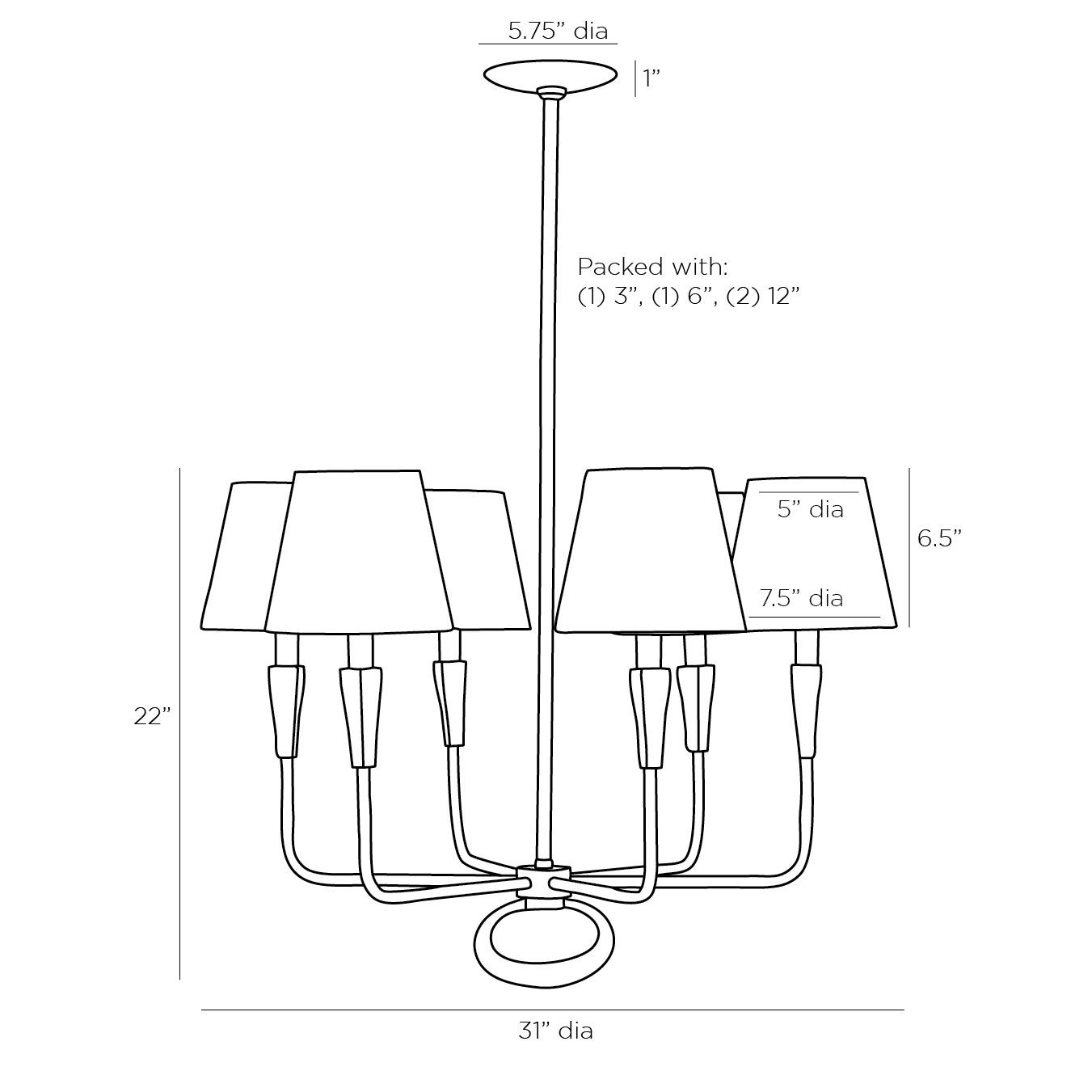 Люстра Arteriors JEREMIAH CHANDELIER Люстра Arteriors JEREMIAH CHANDELIER в Брянске