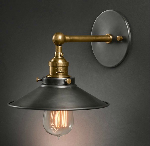 Бра Cone 20th c.Factory filament Черный Бра Cone 20th c.Factory filament Черный в Брянске | Loft Concept