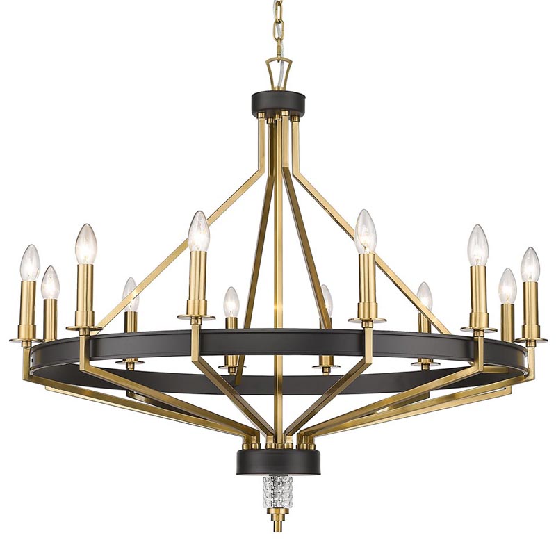 Люстра Fainela Chandelier 96 Латунь Черный Люстра Fainela Chandelier 96 Латунь Черный в Брянске | Loft Concept