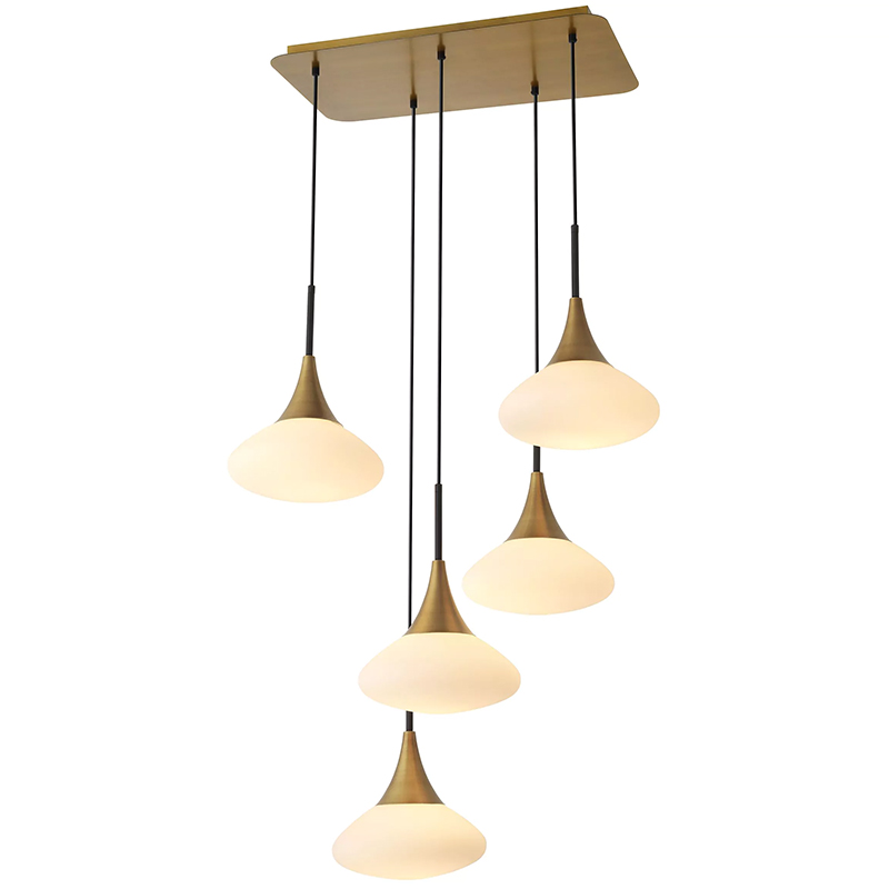 Люстра Eichholtz Chandelier Duco L Белый Латунь Люстра Eichholtz Chandelier Duco L Белый Латунь в Брянске | Loft Concept